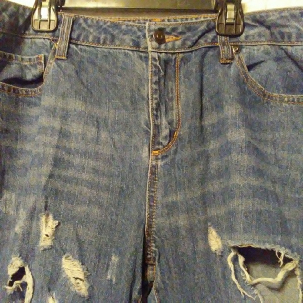 Forever 21 High Waist Mom Jeans Distressed Sz 28 - Picture 3 of 9